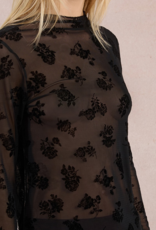 Molly Bracken Isolde Velvet Flocked Top