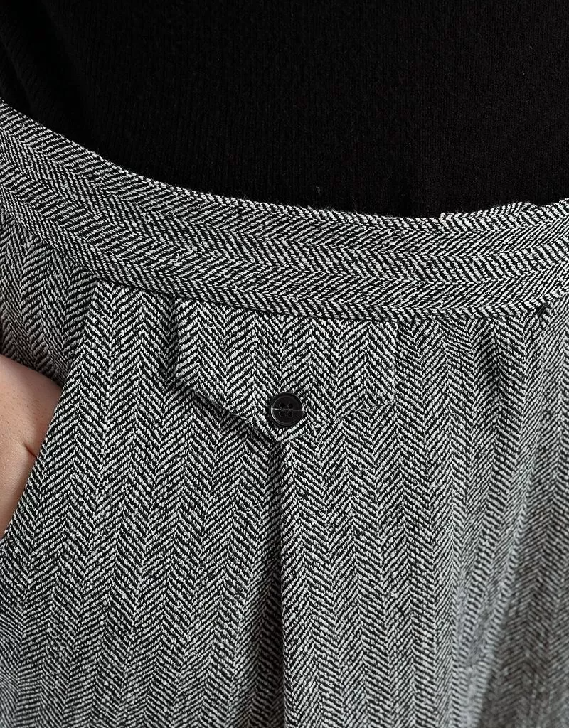 Molly Bracken Adler Trousers in Black Herringbone