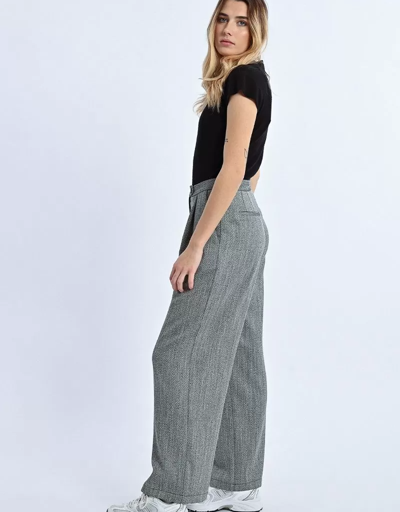 Molly Bracken Adler Trousers in Black Herringbone