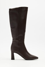 Billini Blythe Stacked Heel Boot in Chocolate Brown