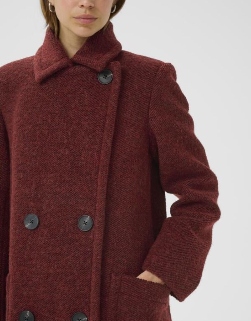 InWear Yumi Coat in Syrah Melange