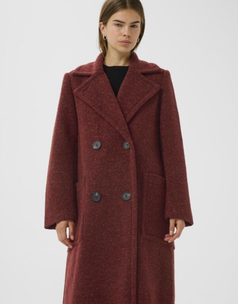 InWear Yumi Coat in Syrah Melange