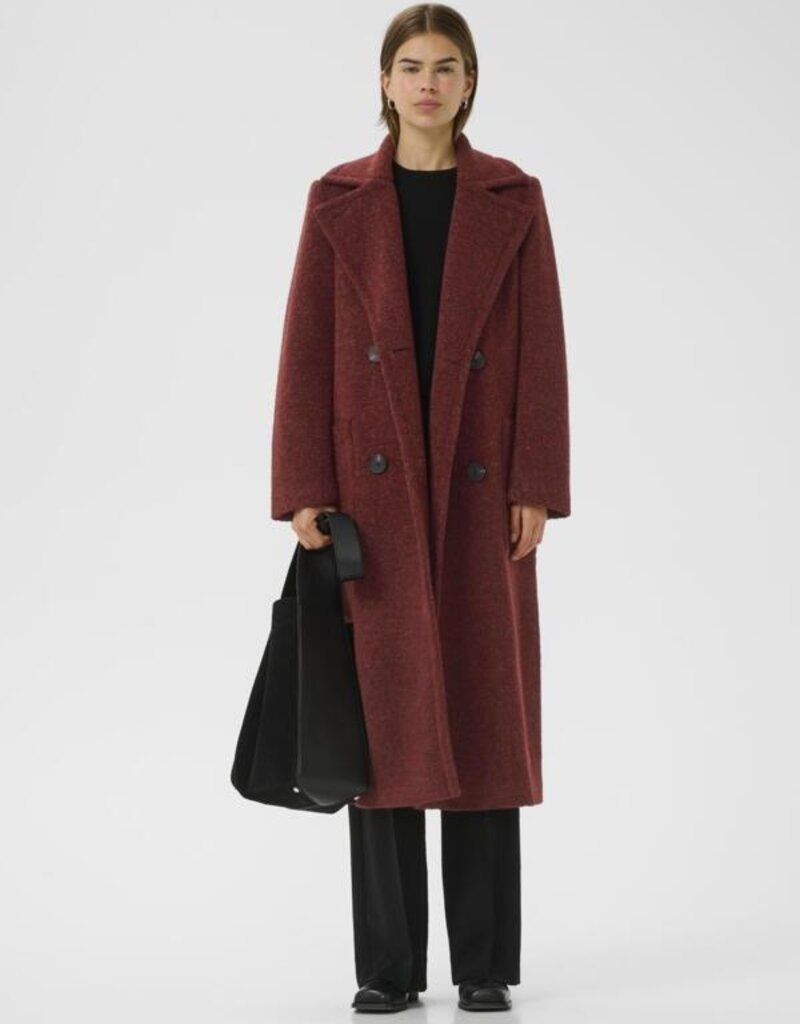 InWear Yumi Coat in Syrah Melange