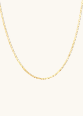 Leah Alexandra Serpentine Chain Necklace in Gold