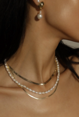 Leah Alexandra Serpentine Chain Necklace - Gold