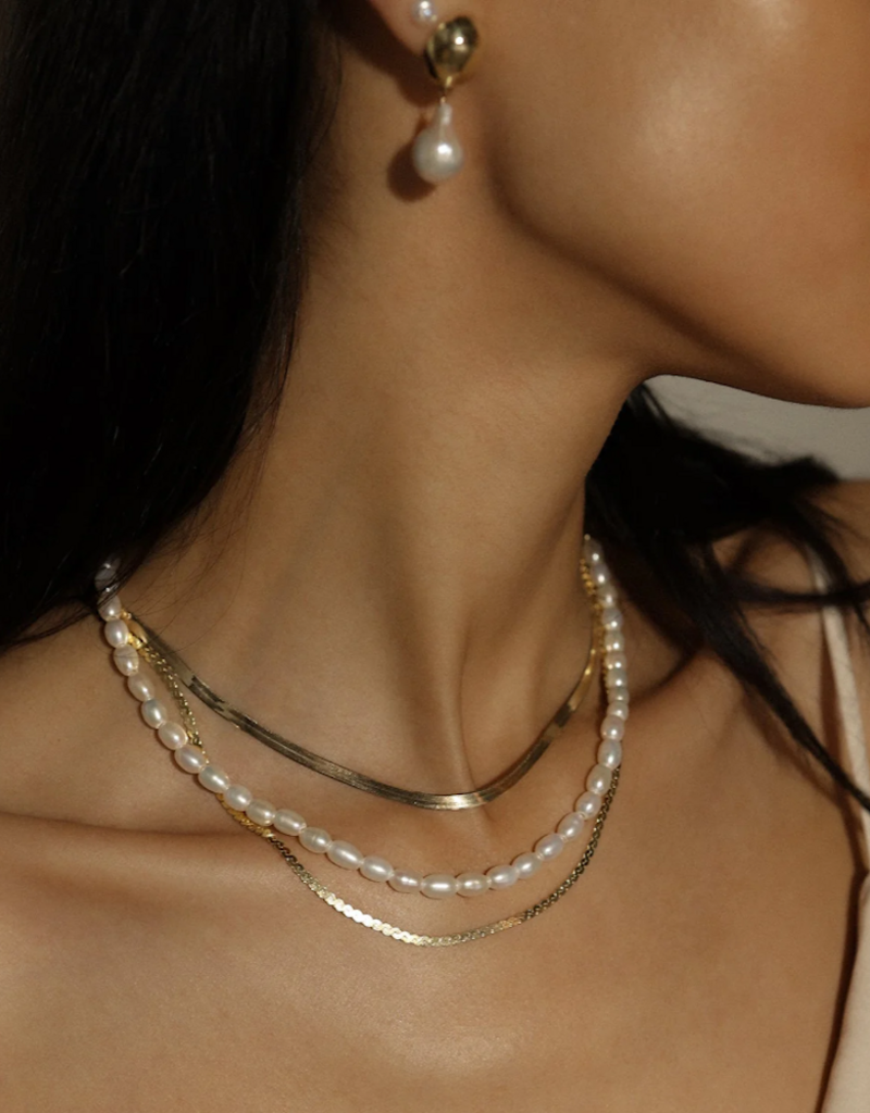 Leah Alexandra Serpentine Chain Necklace - Gold