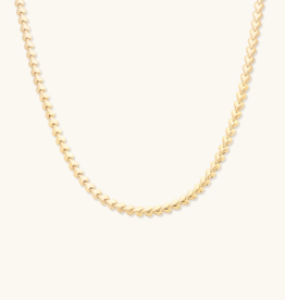 Leah Alexandra Herringheart Chain Necklace - Gold