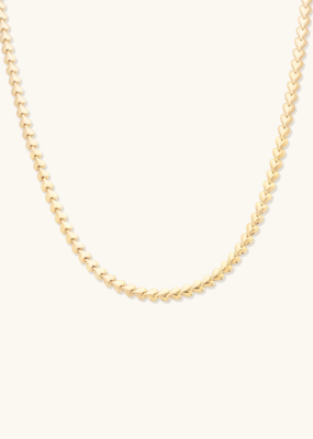 Leah Alexandra Herringheart Chain Necklace - Gold