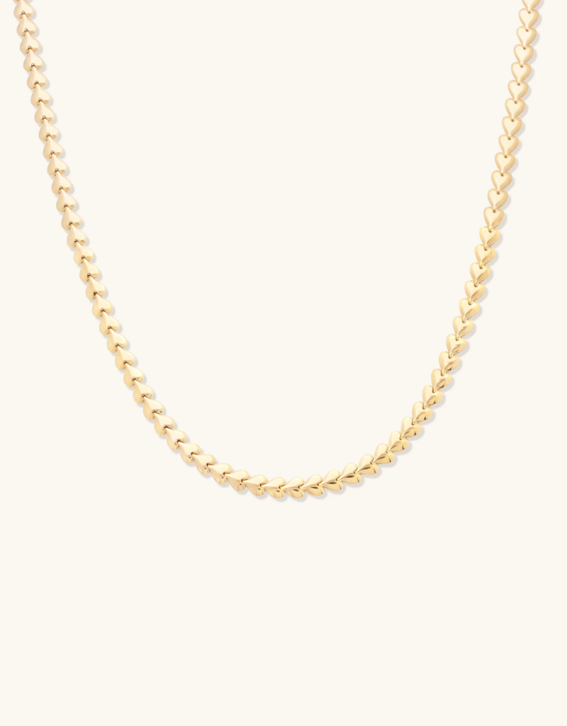 Leah Alexandra Herringheart Chain Necklace - Gold