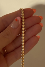Leah Alexandra Herringheart Chain Necklace - Gold