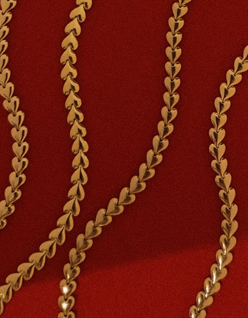 Leah Alexandra Herringheart Chain Necklace - Gold