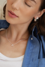 Leah Alexandra Bow Necklace - Silver
