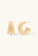 Leah Alexandra Triplette Pave Hoops - CZ