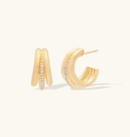 Leah Alexandra Triplette Pave Hoops
