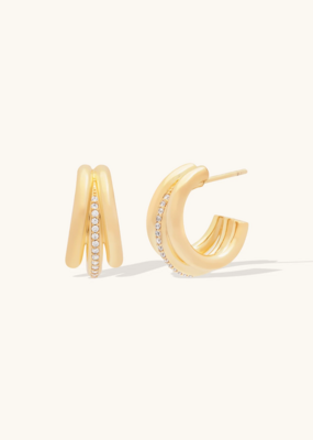 Leah Alexandra Triplette Pave Hoops