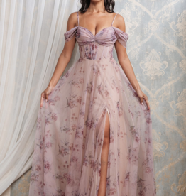 Soieblu Caralyn Maxi Dress in Mocha Rose Floral