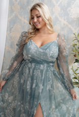 Soieblu Malina Chiffon Dress in Deep Sage