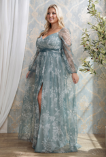 Soieblu Malina Chiffon Dress in Deep Sage