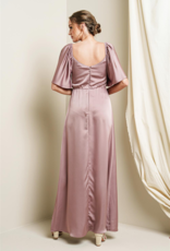 Soieblu Alexandra Satin Maxi Dress in Desert Rose