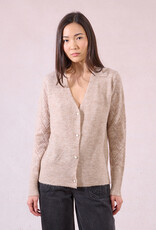 Molly Bracken Elora Heart Button Cardigan with Pointelle Detail Sleeve