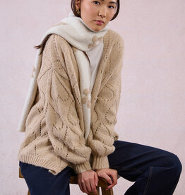 Molly Bracken Flower Scarf in Ecru