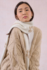 Molly Bracken Flower Scarf in Ecru