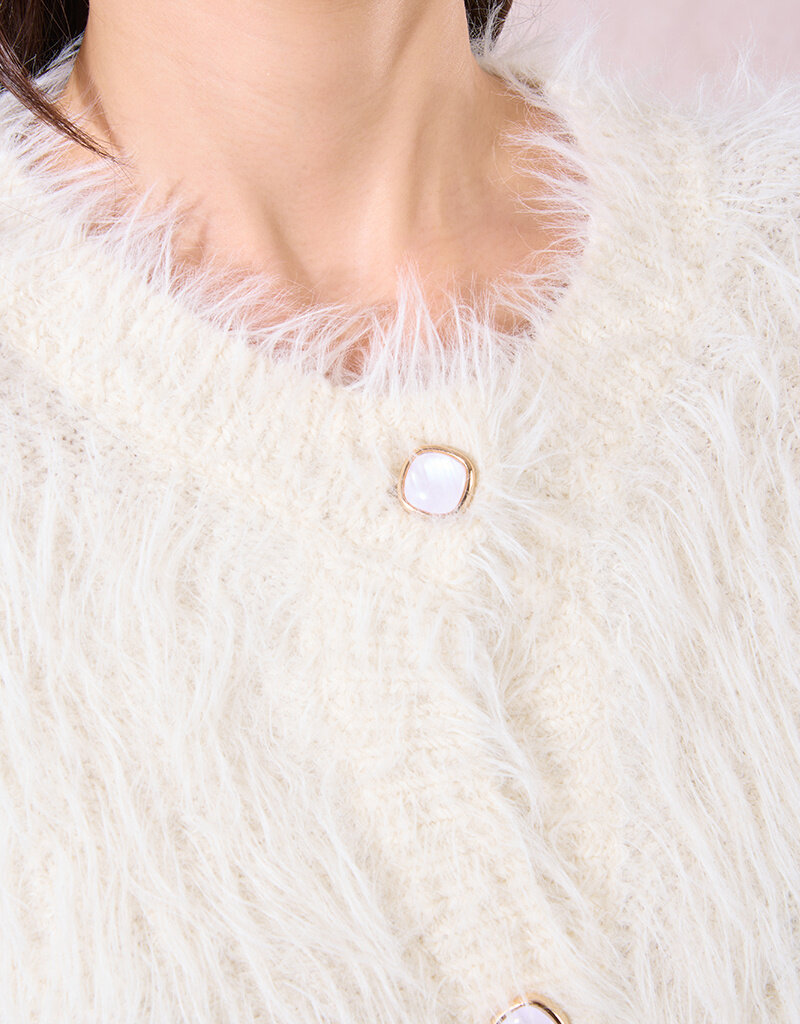 Molly Bracken Abby Cardigan in Off White