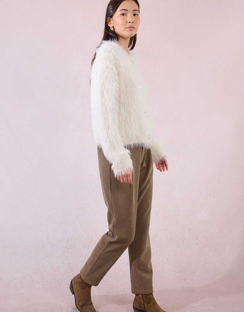 Molly Bracken Abby Cardigan in Off White