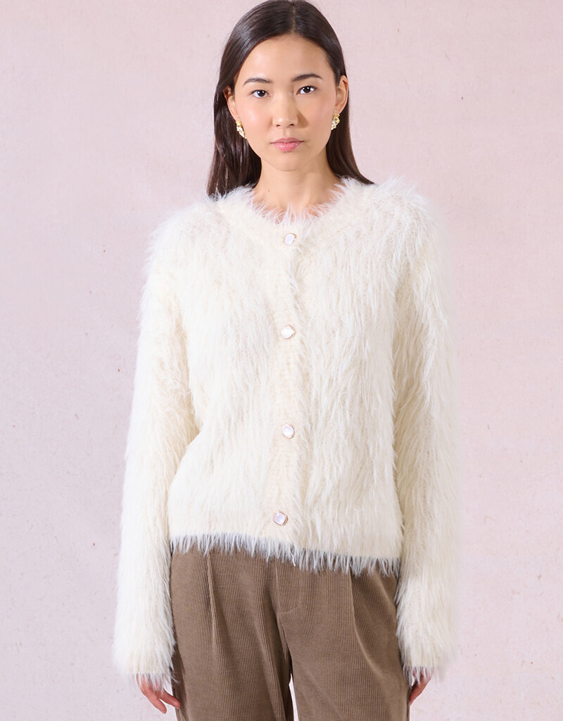 Molly Bracken Abby Cardigan in Off White