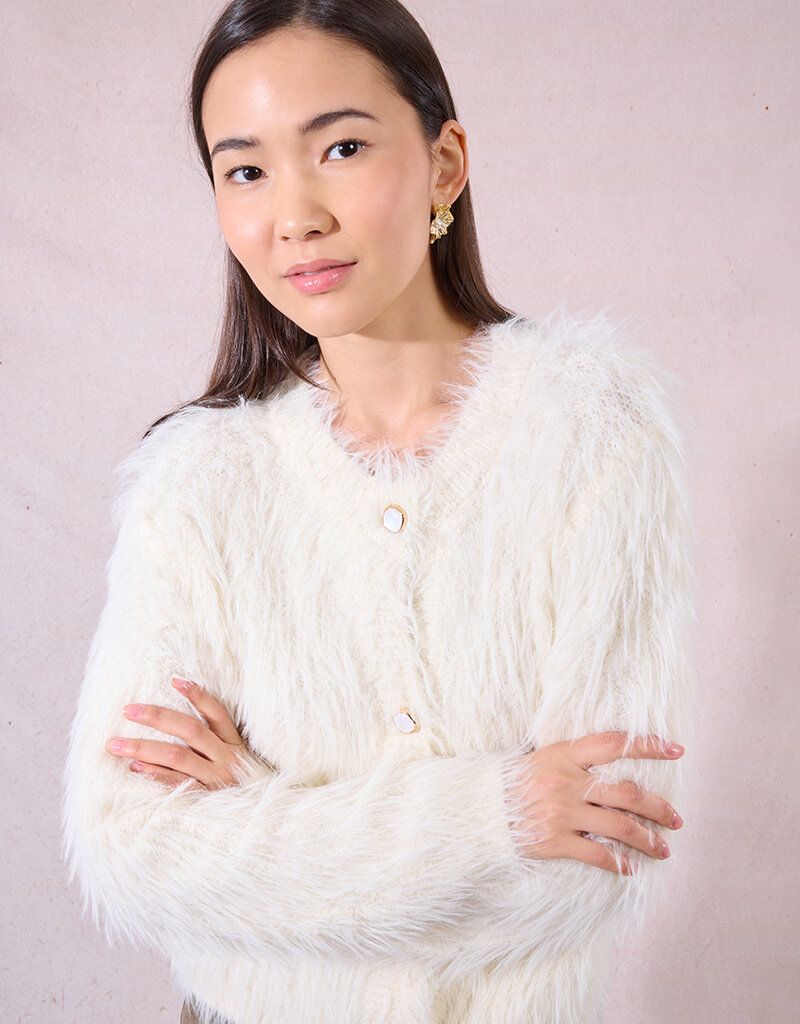 Molly Bracken Abby Cardigan in Off White