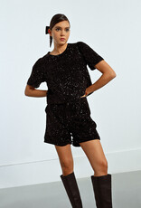 Molly Bracken Maggie Sequin Top in Black