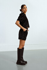 Molly Bracken Maggie Sequin Top in Black