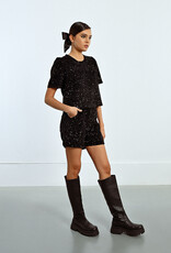 Molly Bracken Maggie Sequin Top in Black