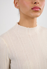 Molly Bracken Jakki Long Sleeve Sparkle Top in Ecru