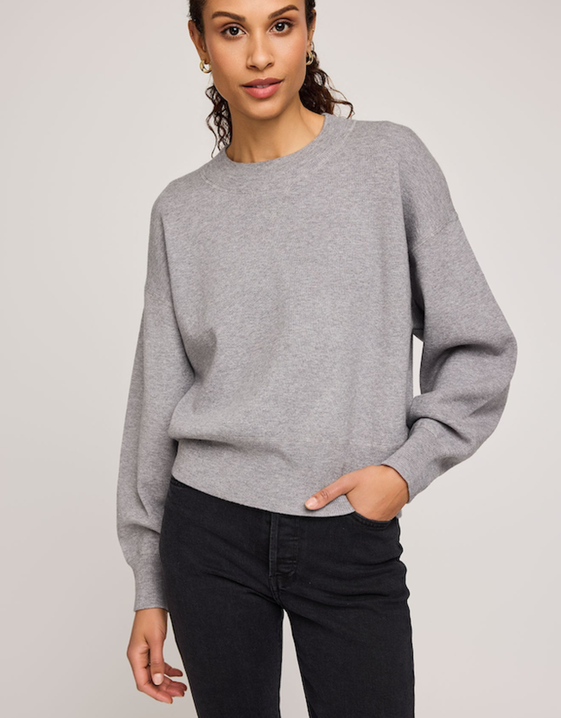 Gentle Fawn Alfie Crewneck Sweater in Heather Grey