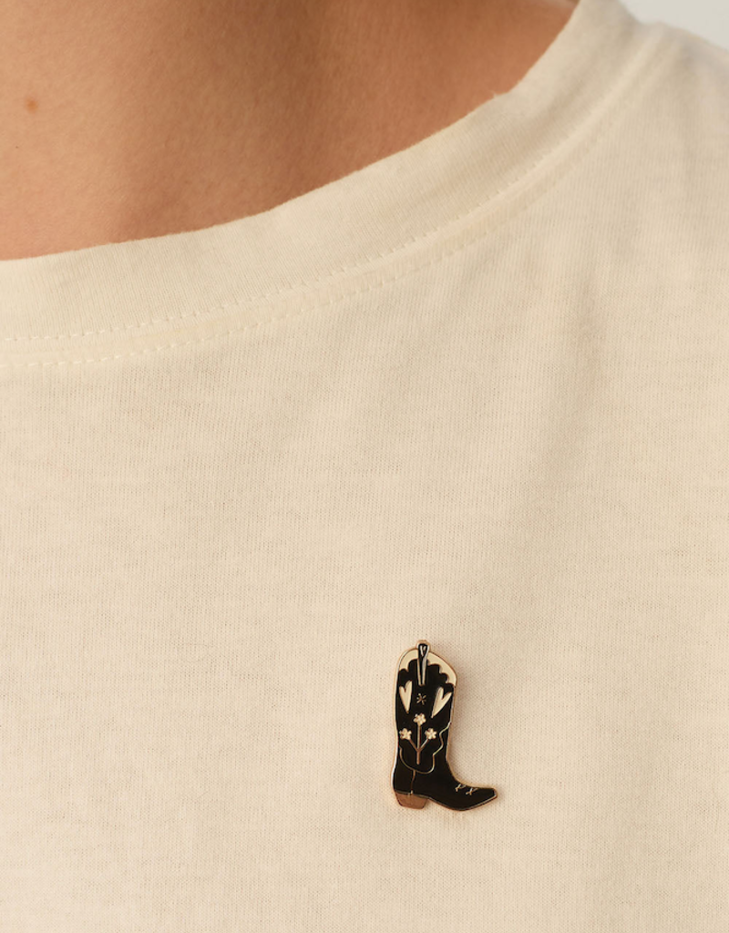 Des Petits Hauts Nashville Cowboy Boot Pin Brooch