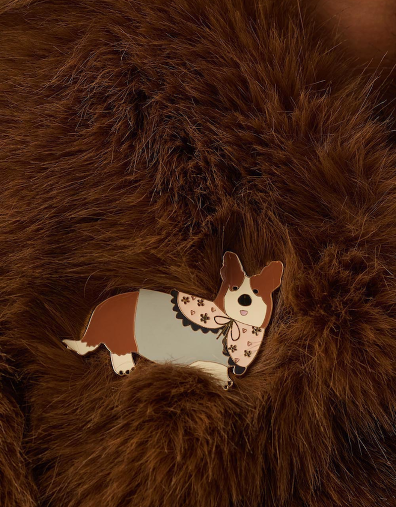 Des Petits Hauts Nono Corgi Pin Brooch