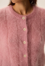 Des Petits Hauts Chouette Mohair and Merino Cardigan in Pommette Pink