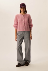 Des Petits Hauts Chouette Mohair and Merino Cardigan in Pommette Pink