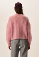 Des Petits Hauts Chouette Mohair and Merino Cardigan in Pommette Pink