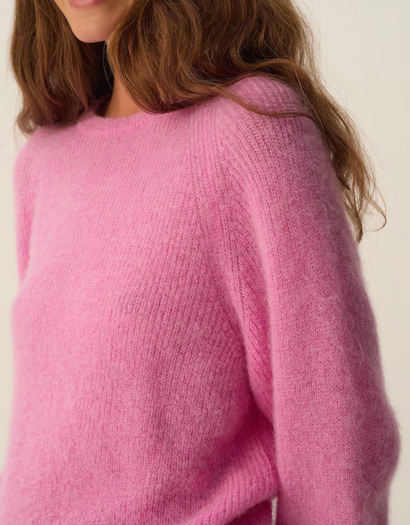 Des Petits Hauts Carlos Mohair Blend Pullover in Lady Pink
