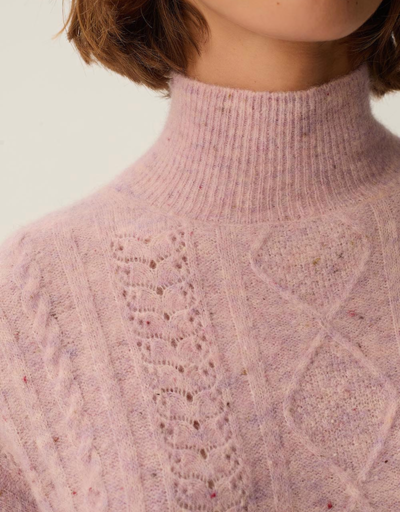 Des Petits Hauts Dino Wool Blend Turtleneck in Lady Tweed