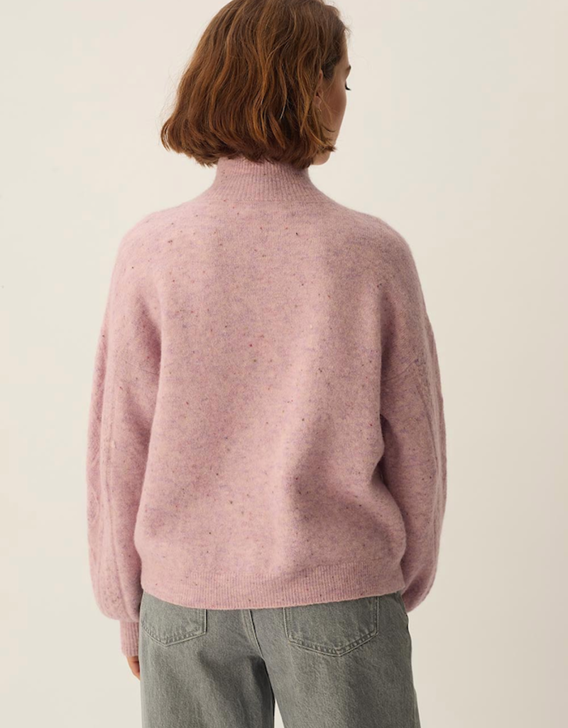 Des Petits Hauts Dino Wool Blend Turtleneck in Lady Tweed