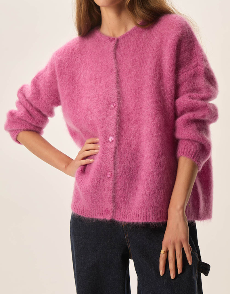 Des Petits Hauts Bea Cardigan in Framboise