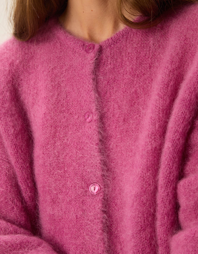 Des Petits Hauts Bea Cardigan in Framboise