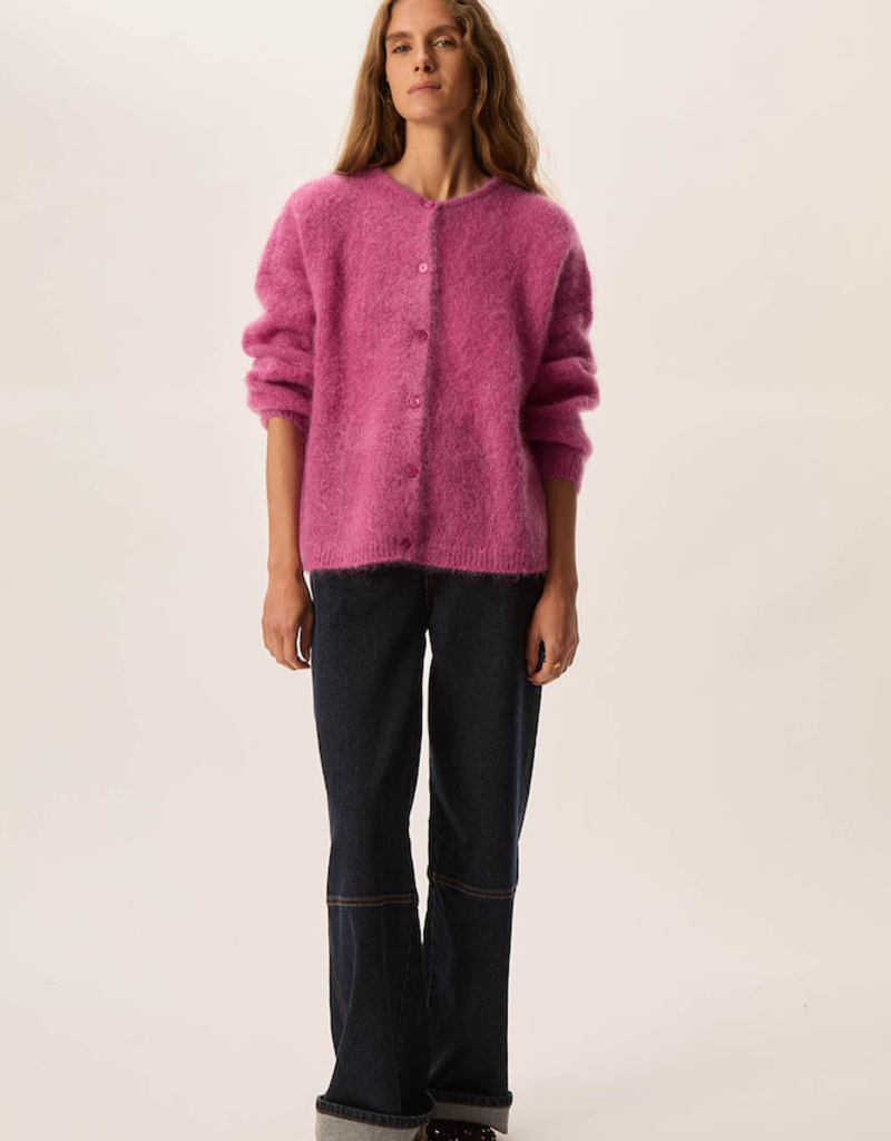Des Petits Hauts Bea Cardigan in Framboise