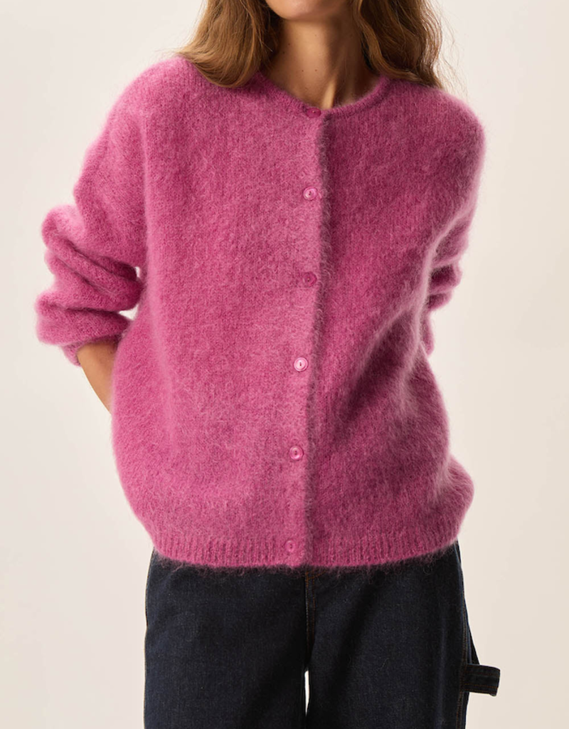 Des Petits Hauts Bea Cardigan in Framboise