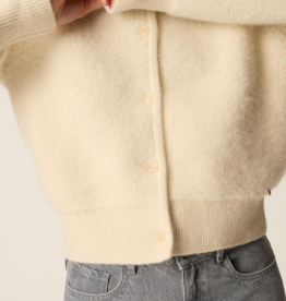 Des Petits Hauts Des Petits Hauts - Cumin Knit Bomber Jacket in Crème