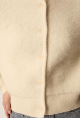 Des Petits Hauts Cumin Knit Bomber Jacket in Crème