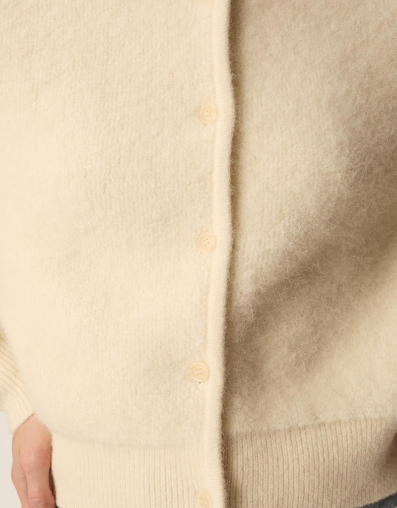 Des Petits Hauts Cumin Knit Bomber Jacket in Crème